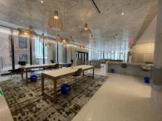 tables and chairs in another room on the first floor of Countway Library