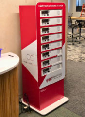 Laptop charger at Countway Library